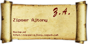 Zipser Ajtony névjegykártya